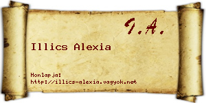 Illics Alexia névjegykártya